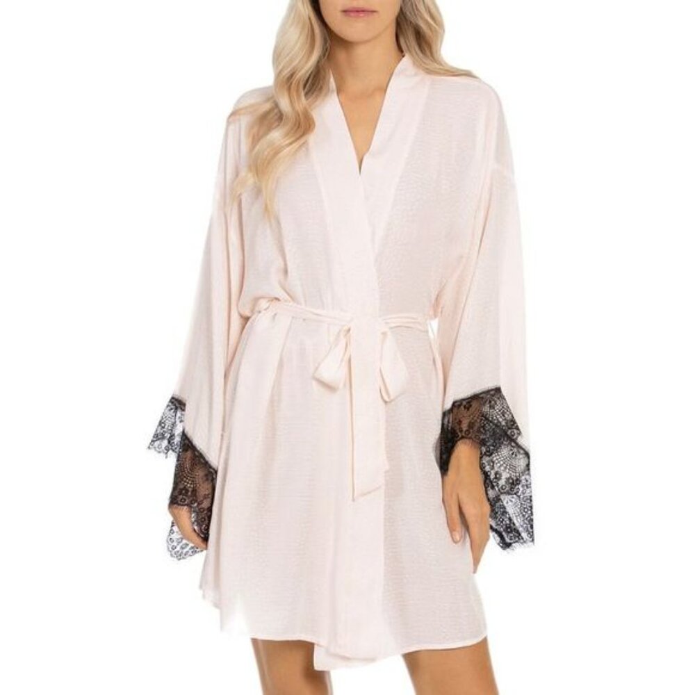 new Midnight Bakery RAYON Babe Satin & Lace Wrap Blush 1T1